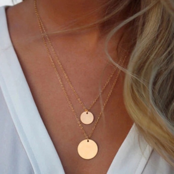 Jewelry - NEW!3/$30 Dainty Minimalist Layered Coin Necklace